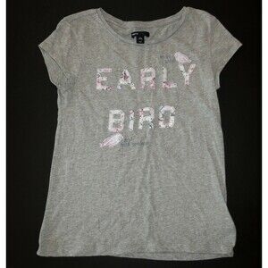 Gap kids girls tee shirt XXL 14 16 grey pink short slv top patchwork Early Bird